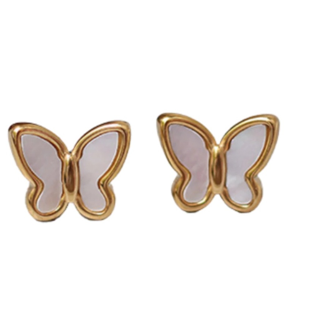Kate Spade Gold and Mother of Pearl Butterfly earrings - Picture 4 of 8